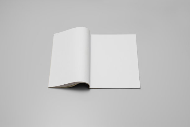模型杂志，报纸或目录上的灰色背景。空白页图片下载