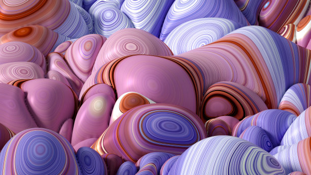 柔和，漂亮的抽象背景在明亮的颜色。3d渲染，3d渲染。图片下载