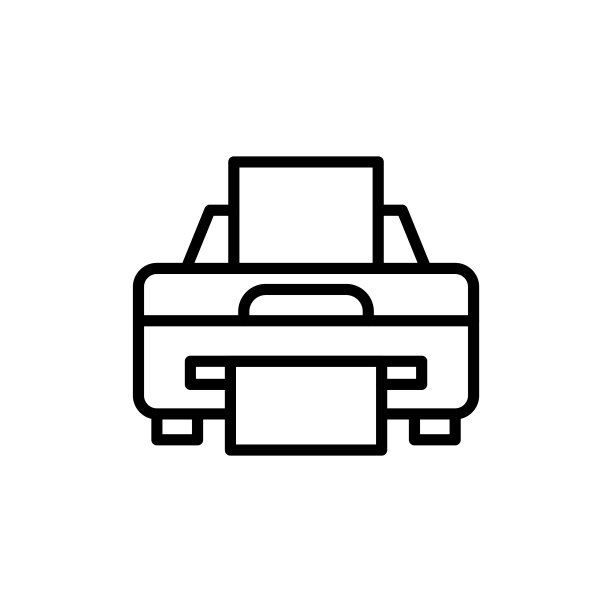 简约打印机线条图标图片下载