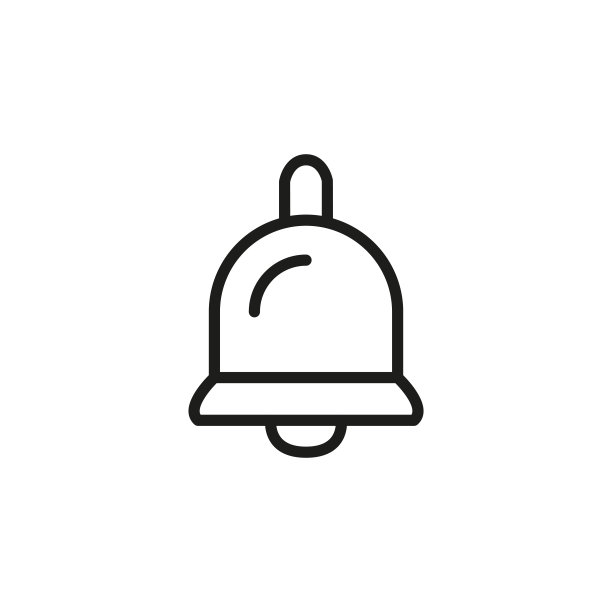 简约铃铛线条图标图片下载