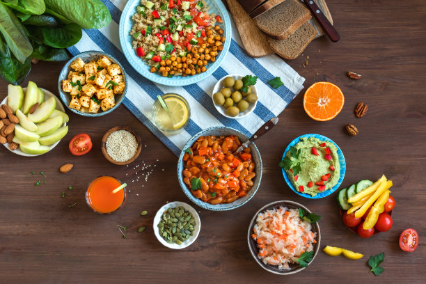 素食餐桌图片下载