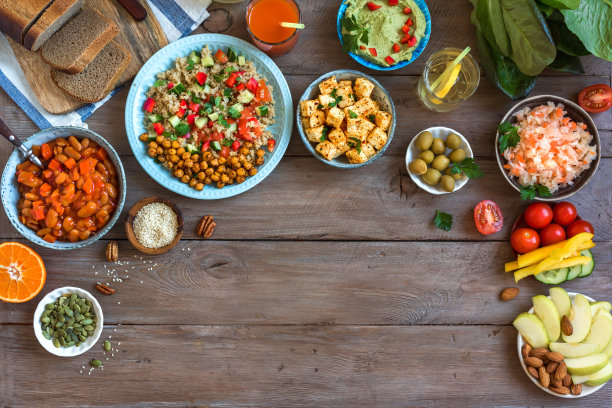 素食餐桌图片下载