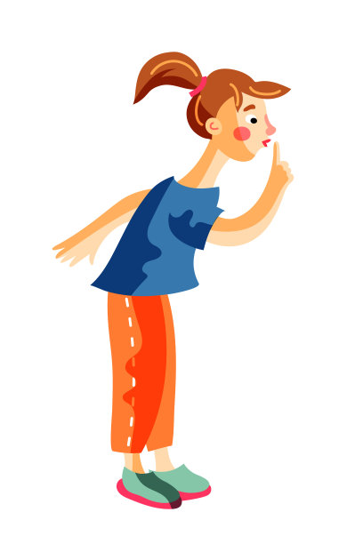 可爱的小女孩在白色的牌子上做着沉默的手势图片下载