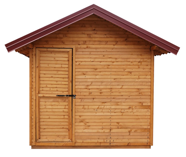 白色背景上孤立的木棚或小木屋图片下载