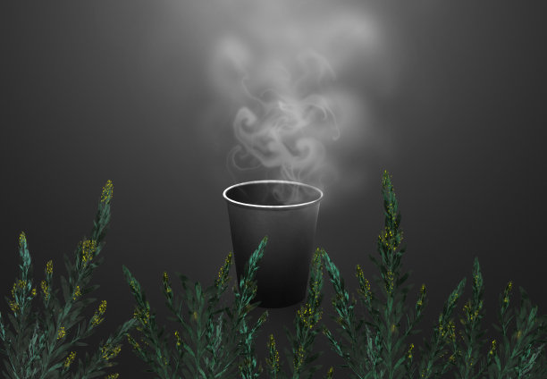 凉爽的黑色背景咖啡杯的商务场景图片下载