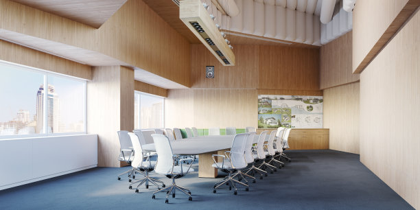 会议室。会议室。办公室的工作空间。三维渲染图片下载
