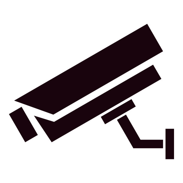 固定闭路电视，安全摄像头图标模板插图设计图片下载