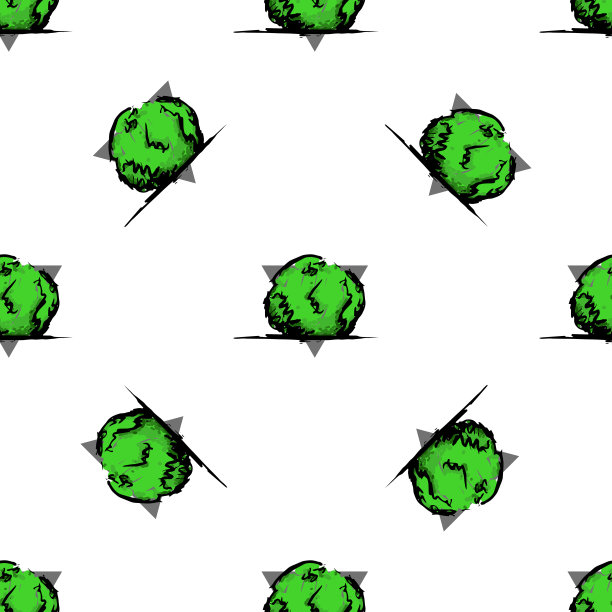 色彩鲜艳，手绘灌木素描风格。无缝的背景图像。图片下载