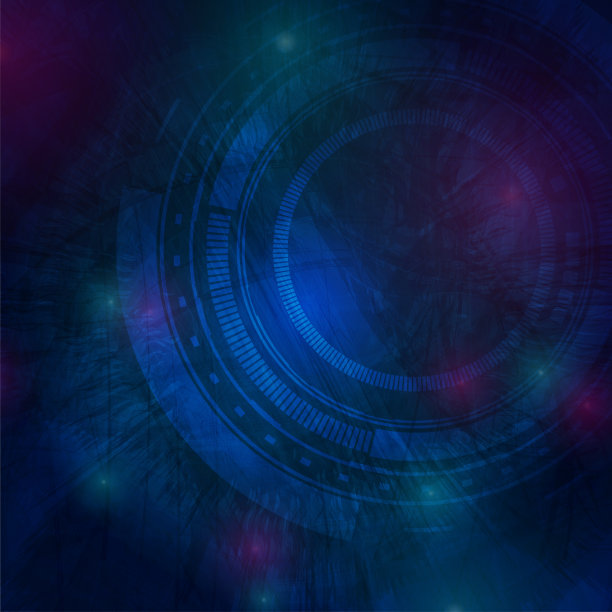 深蓝色的HUD带有科幻背景图片下载