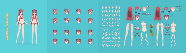 动漫女孩动漫人物动画图片下载