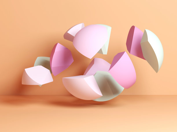 抽象数字背景与彩色3d片段图片下载