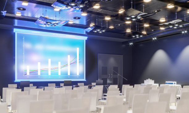 会议大厅。收集。会议室。表示房间。现代大大厅。三维渲染图片下载