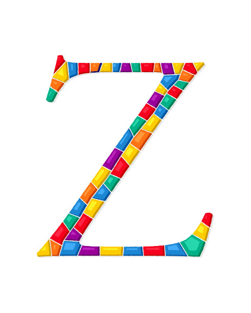 字母Z矢量镶嵌图片下载