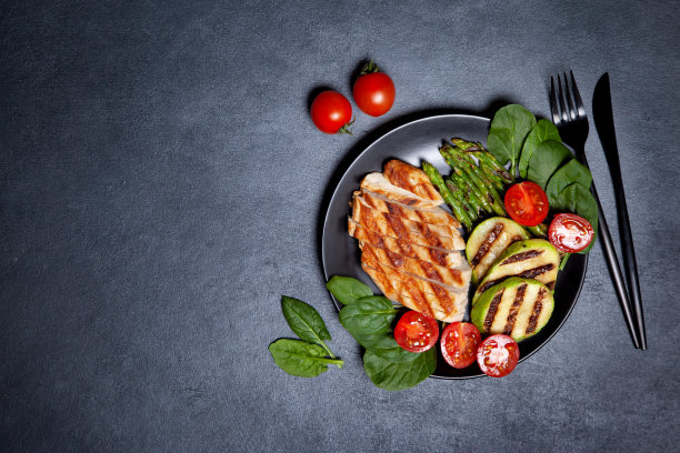 烤鸡配菜图片下载