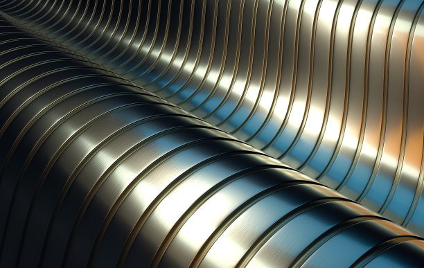 条纹波纹金属黄铜背景图片下载