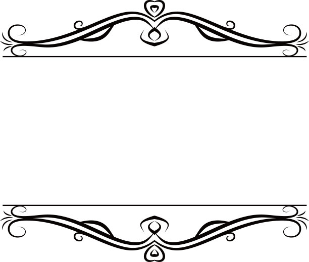 顶部和底部的古董图案框架图片下载