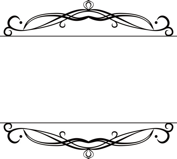 顶部和底部的古董图案框架图片下载