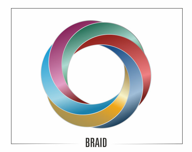 矢量插图，编织形状在灰色阴影与复制空间在中间形状。图片下载