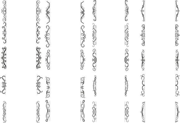 左右仿古图案框架套图片下载