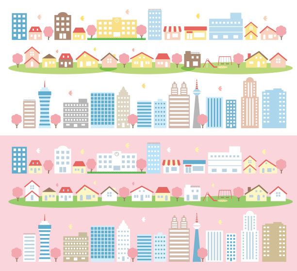 春天的城市图片下载