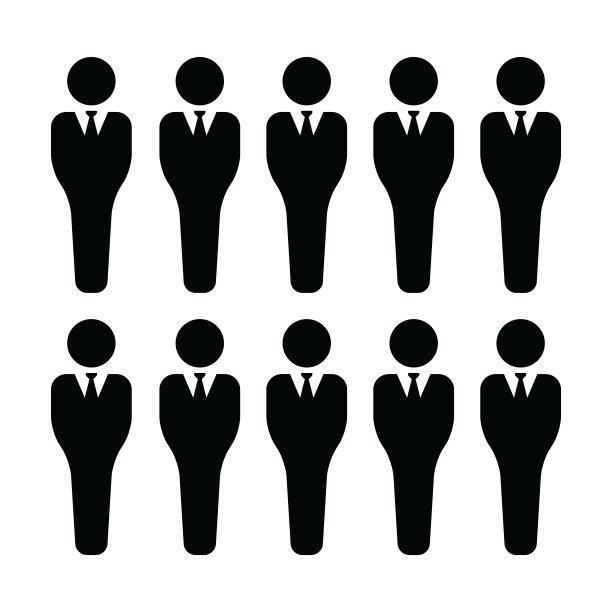 人的图标向量男性群体的人的符号化身为企业管理团队在平色字形象形文字图片下载