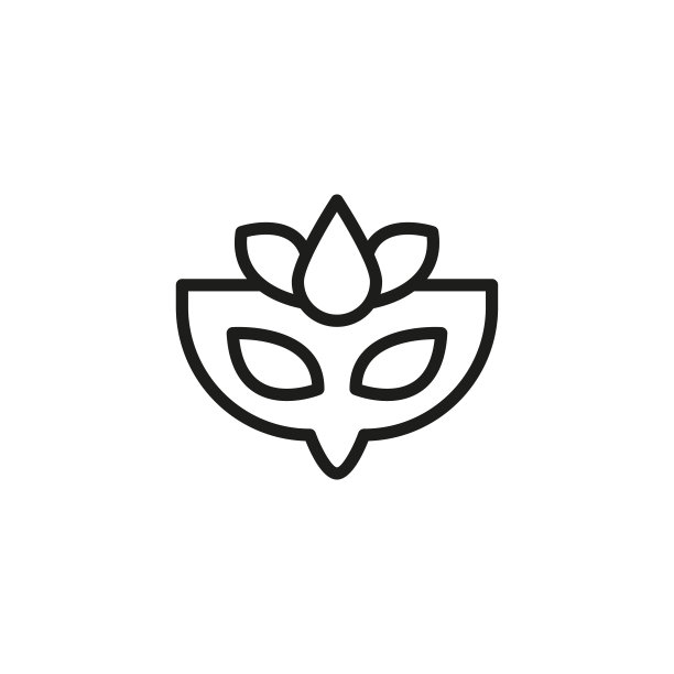 简约眼罩线条图标图片下载