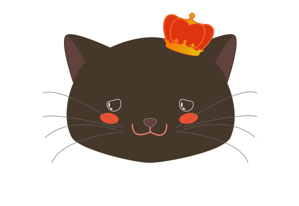 可爱的小猫乞讨脸与头冠图片下载