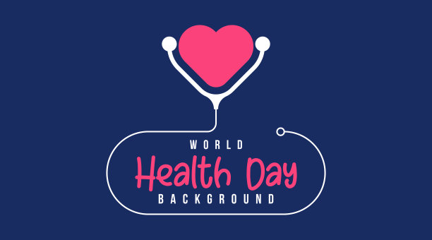 平面世界卫生日插图矢量图片下载
