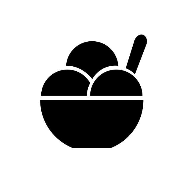 冰淇淋图标，标志孤立在白色背景图片下载