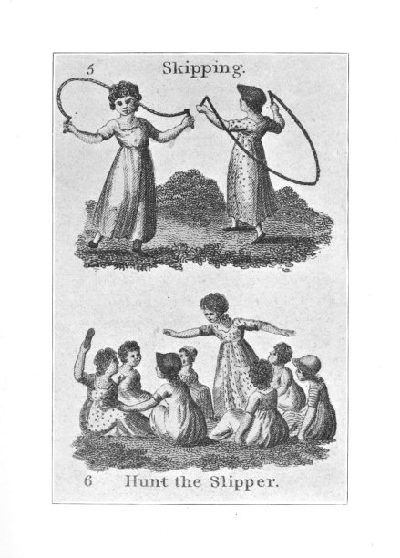 乔治亚女孩在玩寻针游戏，跳过1898年《被遗忘的儿童读物》中的1801图片下载