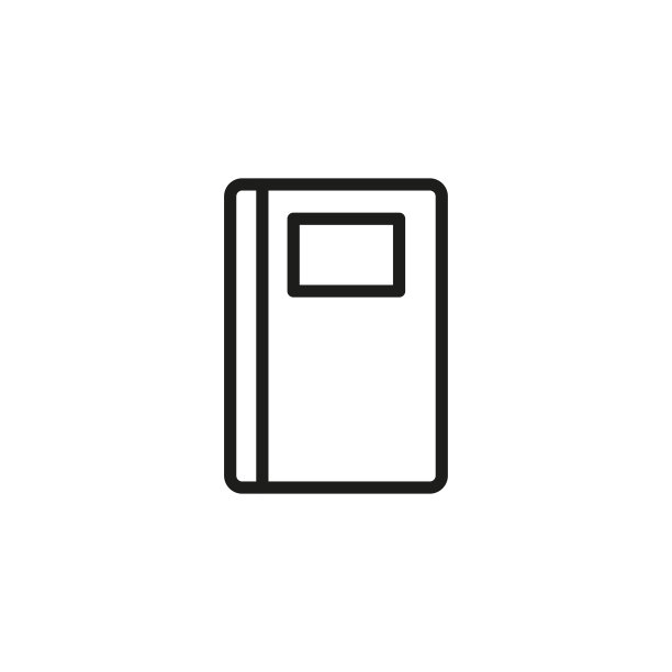 简约书籍线条图标图片下载