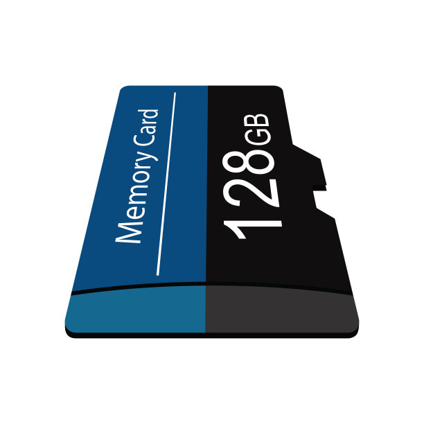 128tb sd存储卡的概念。矢量图图片下载