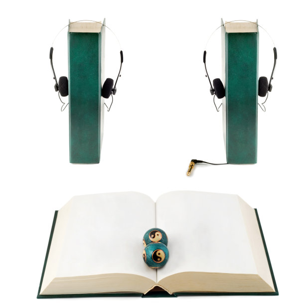 绿色音频书孤立在白色图片下载