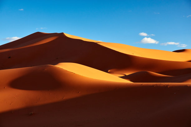 撒哈拉沙漠的沙丘，Merzouga，摩洛哥图片下载