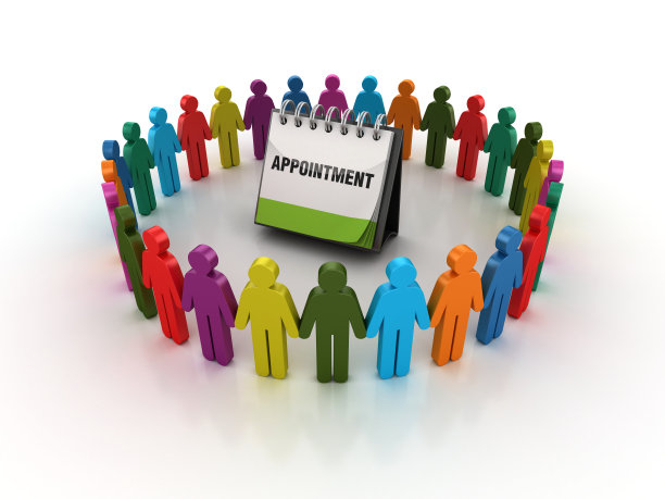 象形文字团队与约会日历- 3D渲染图片下载