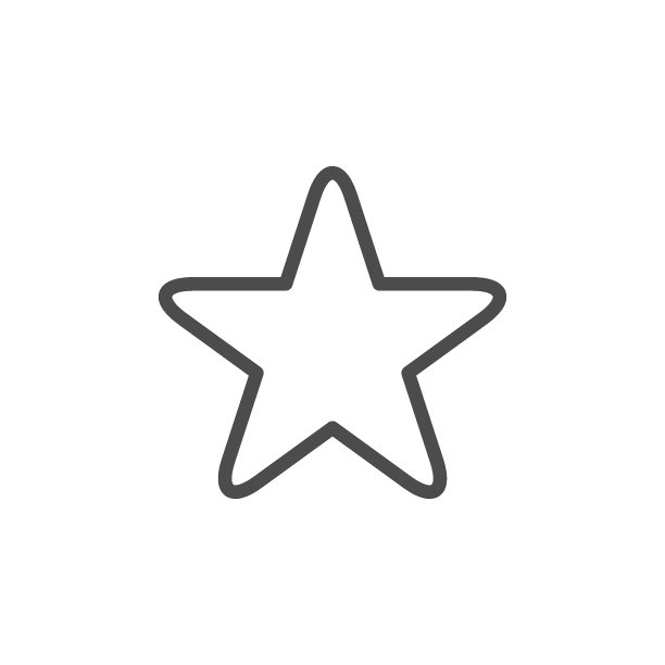 五角星线条轮廓图标和闪光标志图片下载