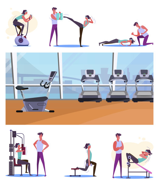 健身俱乐部集合图片下载