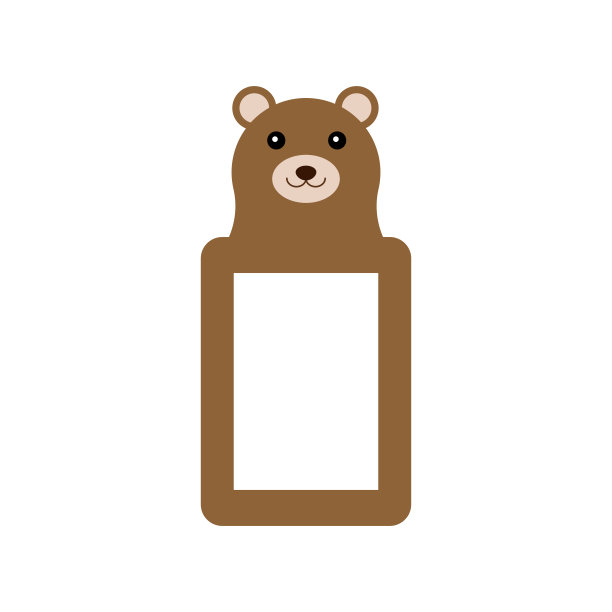 可爱的彩色小熊相框图片下载