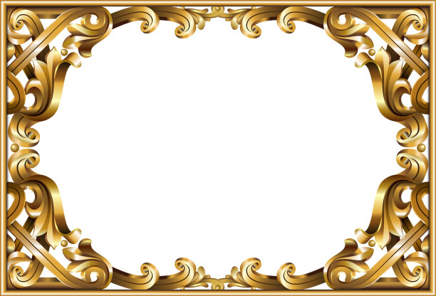 洛可可巴洛克风格的黄金经典框架图片下载
