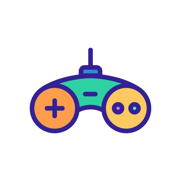 游戏操纵杆图标矢量。孤立轮廓符号插图图片下载