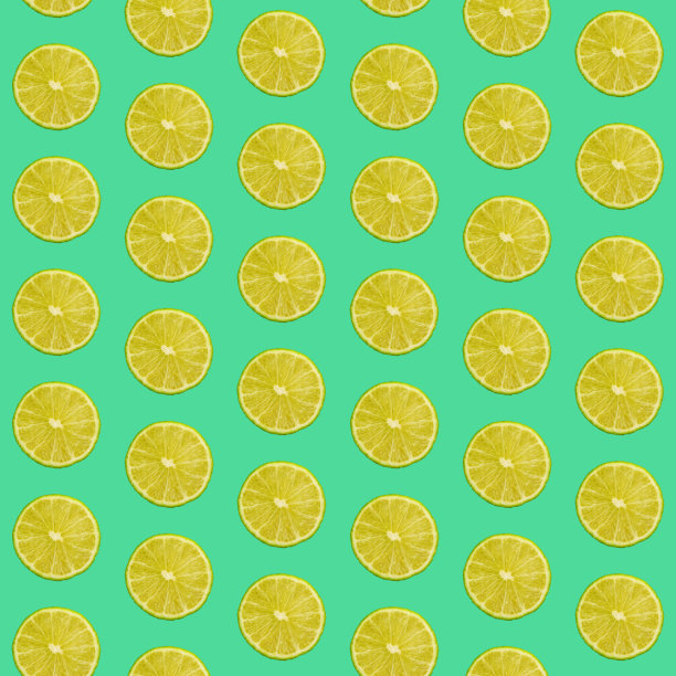 绿色背景上的石灰无缝图案图片下载