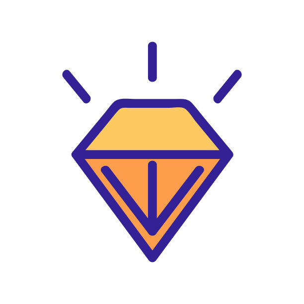 翡翠图标矢量。孤立轮廓符号插图图片下载