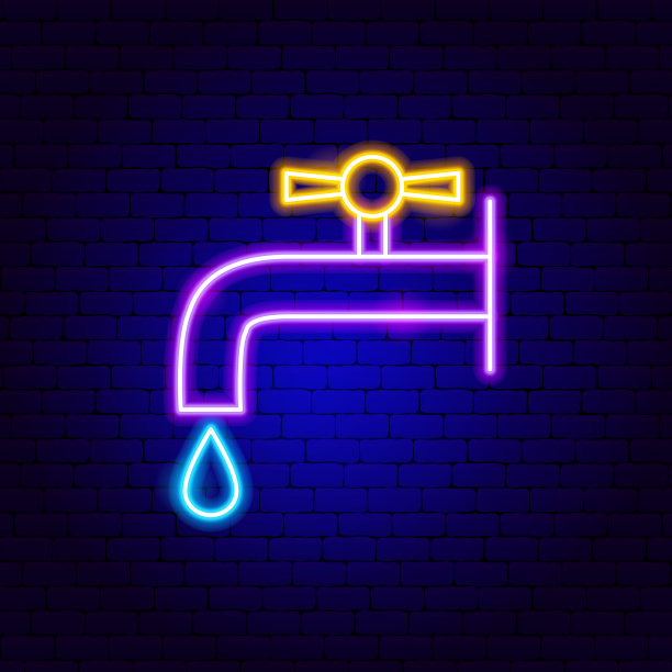 水龙头霓虹灯图片下载