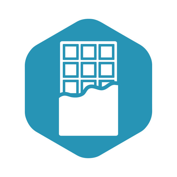 巧克力图标。用可可豆做成的美味甜点。矢量插图孤立在白色背景设计和网页。图片下载