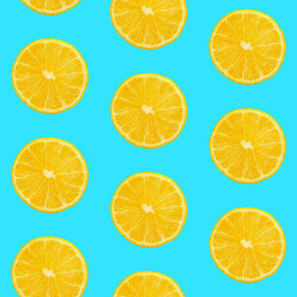 无缝图案的橙色在蓝色的背景图片下载