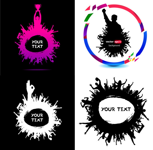 背景是欢呼的人群图片下载