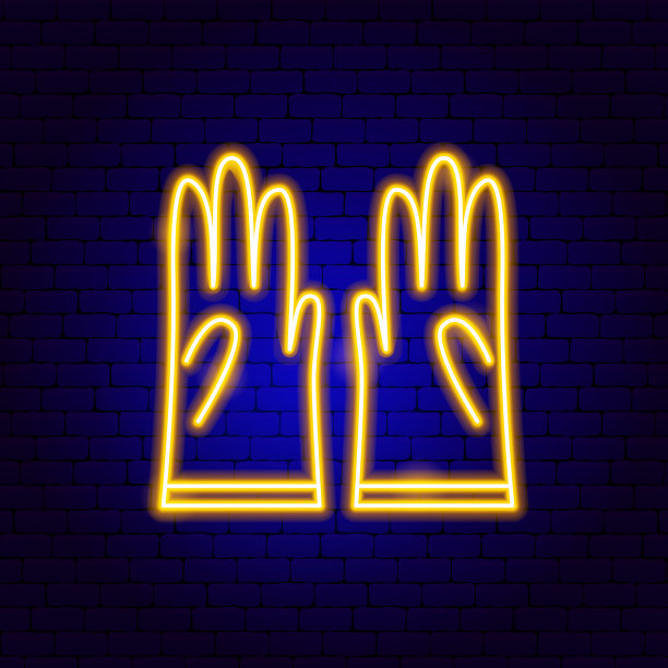 园艺手套霓虹招牌图片下载