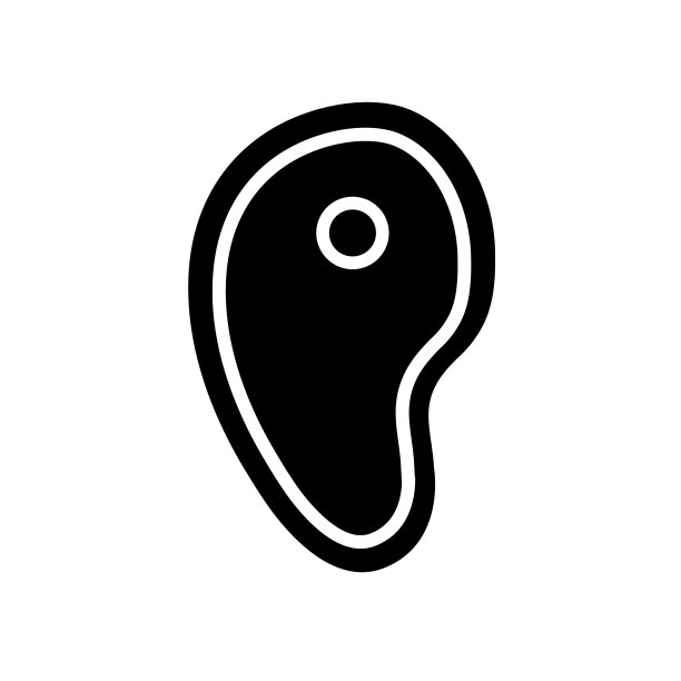 牛排图标，白色背景上的logo，肉类图标图片下载