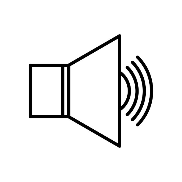 音箱音量图标孤立矢量素材图片