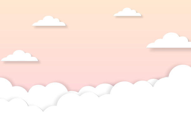 抽象可爱多彩天空背景。柔和渐变粉彩漫画图形。婚礼卡片设计或演示文稿概念素材图片
